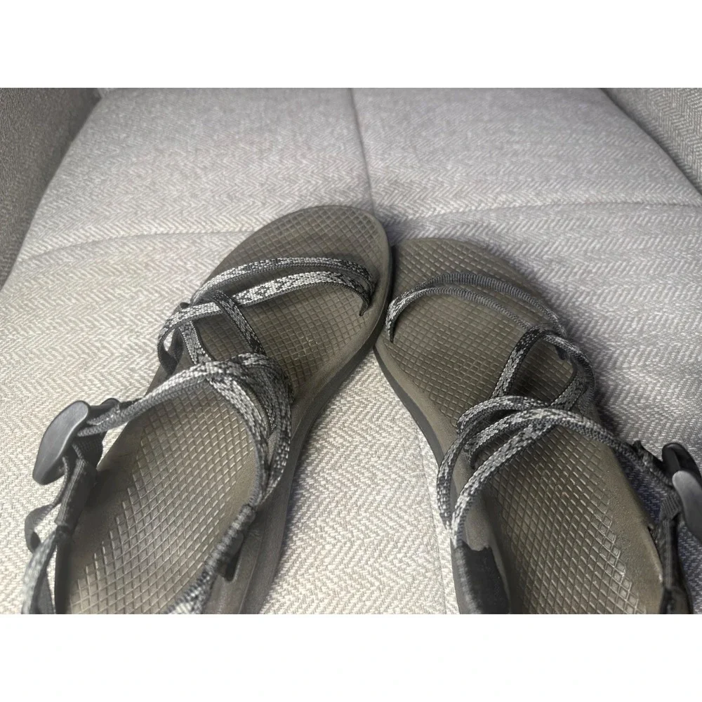 Chaco Z Cloud 2 Sandals Womens 8 Black Gray Strappy Toe Loop Hiking Water Shoes